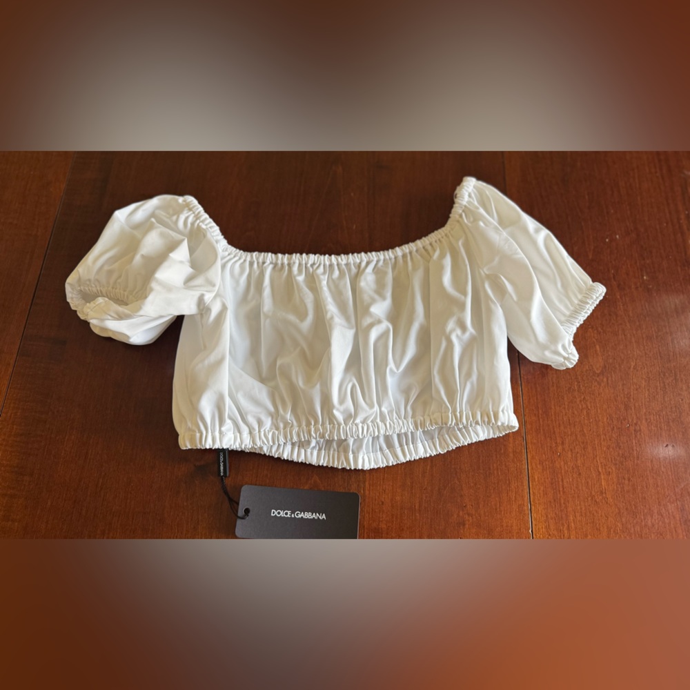 DOLCE & GABBANA 
Ruched Crop Top - Picture 4 of 7